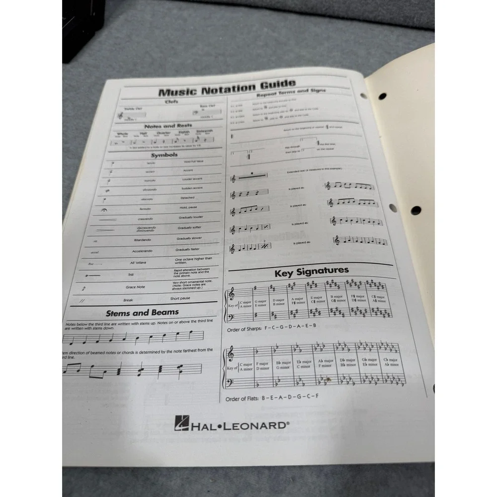 Hal Leonard Guitar Tab Manuscript Paper 64 Pages‎ Music Notation Partial Used